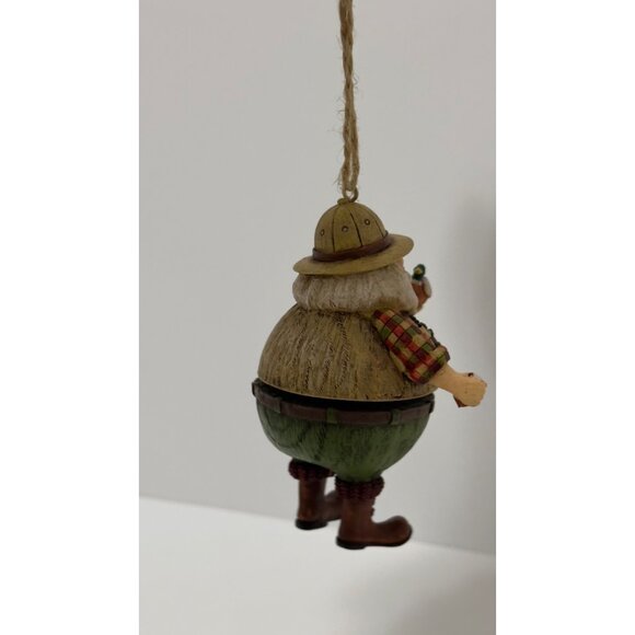 Vintage Hunter Santa Christmas Ornament With Duck & Binoculars - Picture 12 of 15